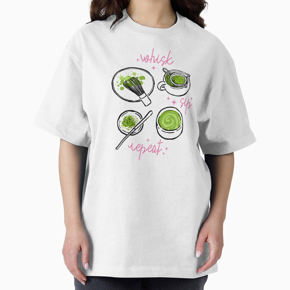 Whisk Sip Repeat Matcha Preparation Ritual Illustration by krystalRomanart