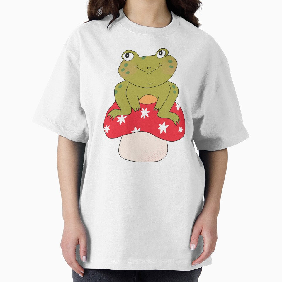 Hoppy the Frog on Toadstool (Red) by yellowflowerhut