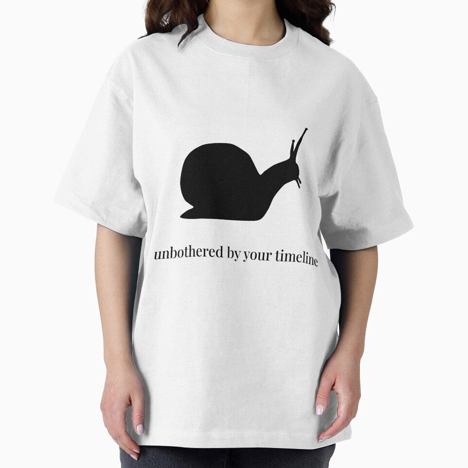 Snail Silhouette - Unbothered By Your Timeline - Minimalist Animal Illustration by Soulink-Studio