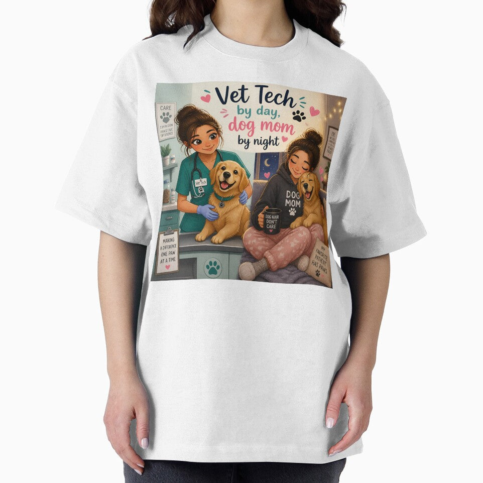 Vet Tech by Day Dog Mom by Night — Funny Vet Tech Dog Mom Gift Shirt by DoggyDayLove