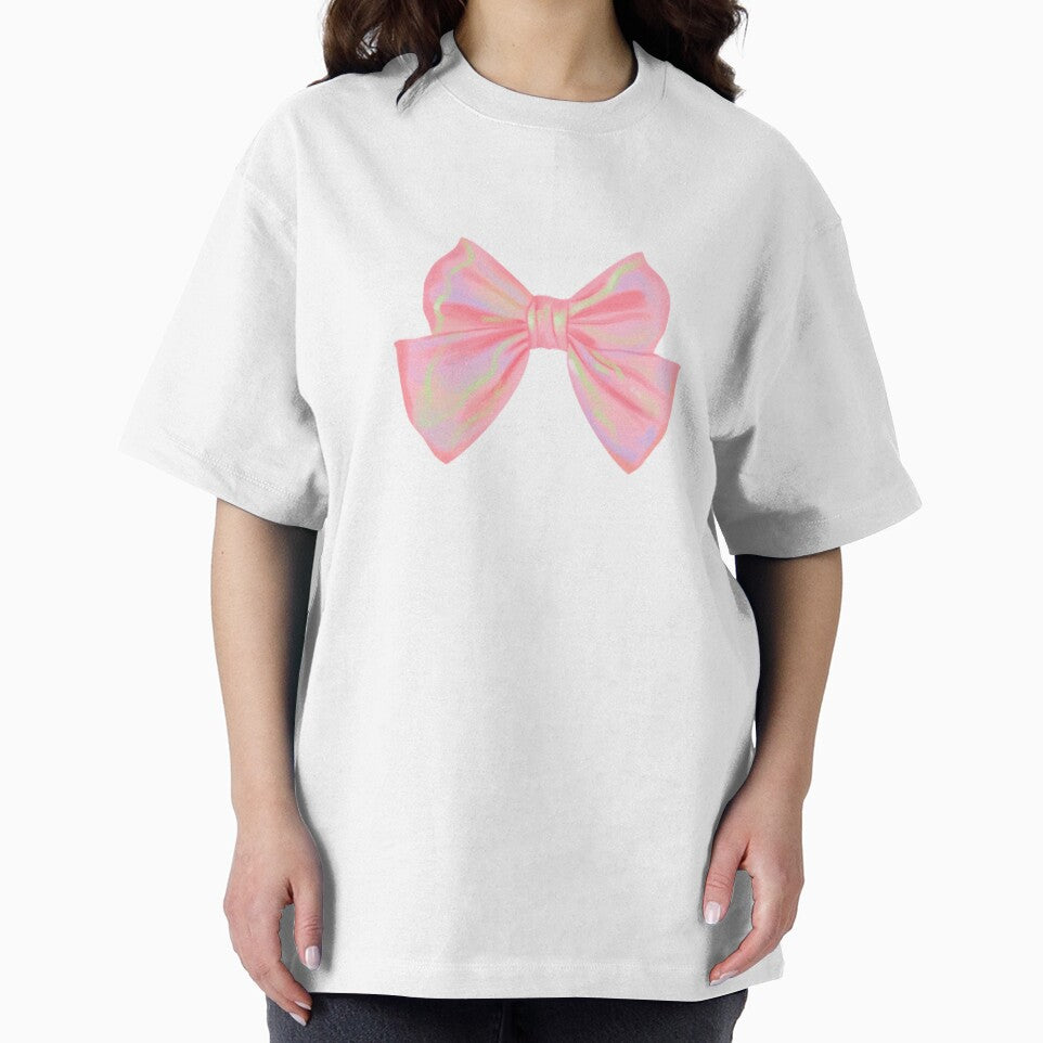 Pink Sparkly Iridescent Bow by lea-lani