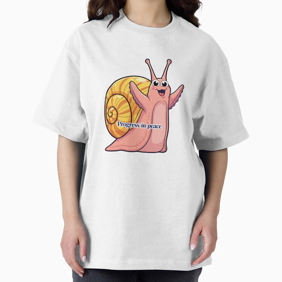 Peaceful Progress Snail Artwork | Motivational Slow Living Sticker by Pandey14