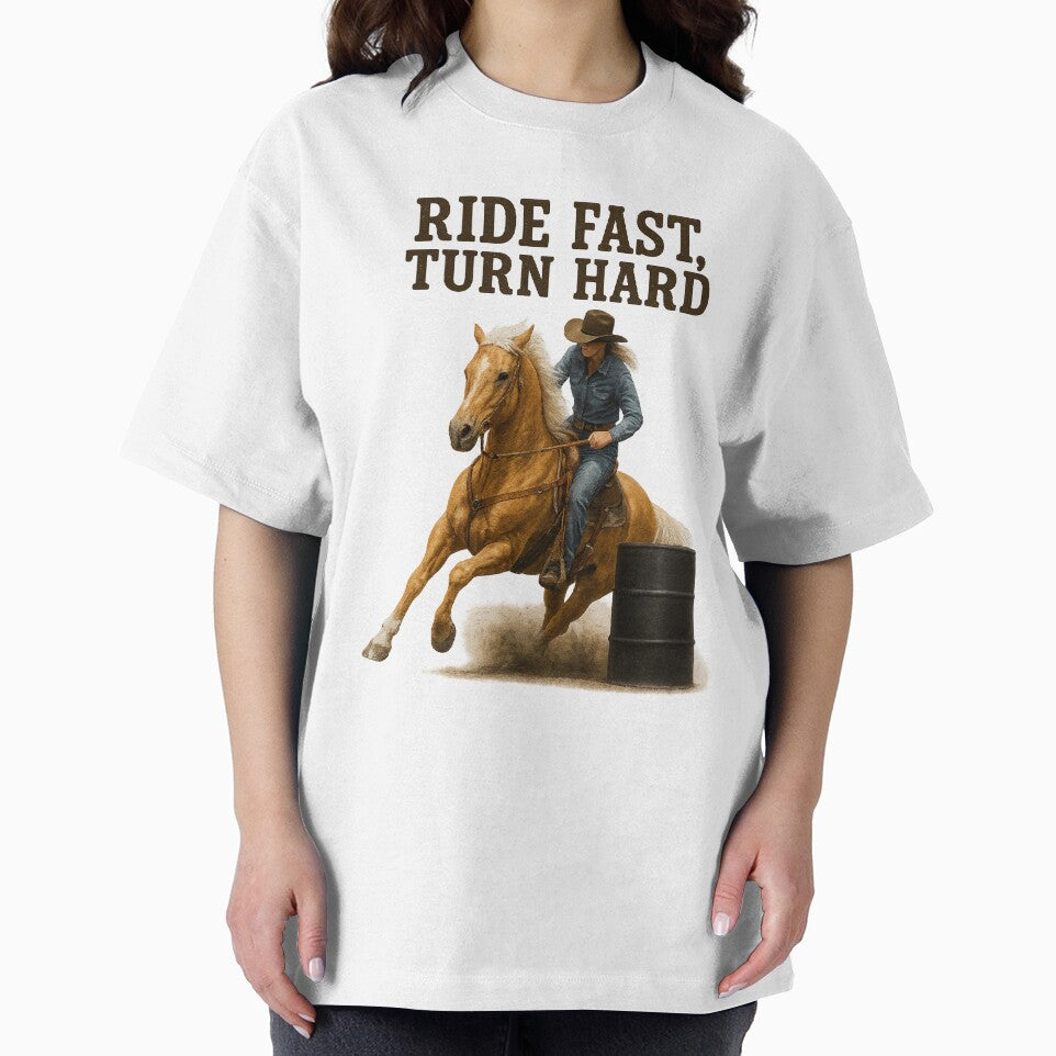 Ride Fast, Turn Hard – Cowgirl Barrel Racing Western Art by  QuarterHorseArt by Just my Studio