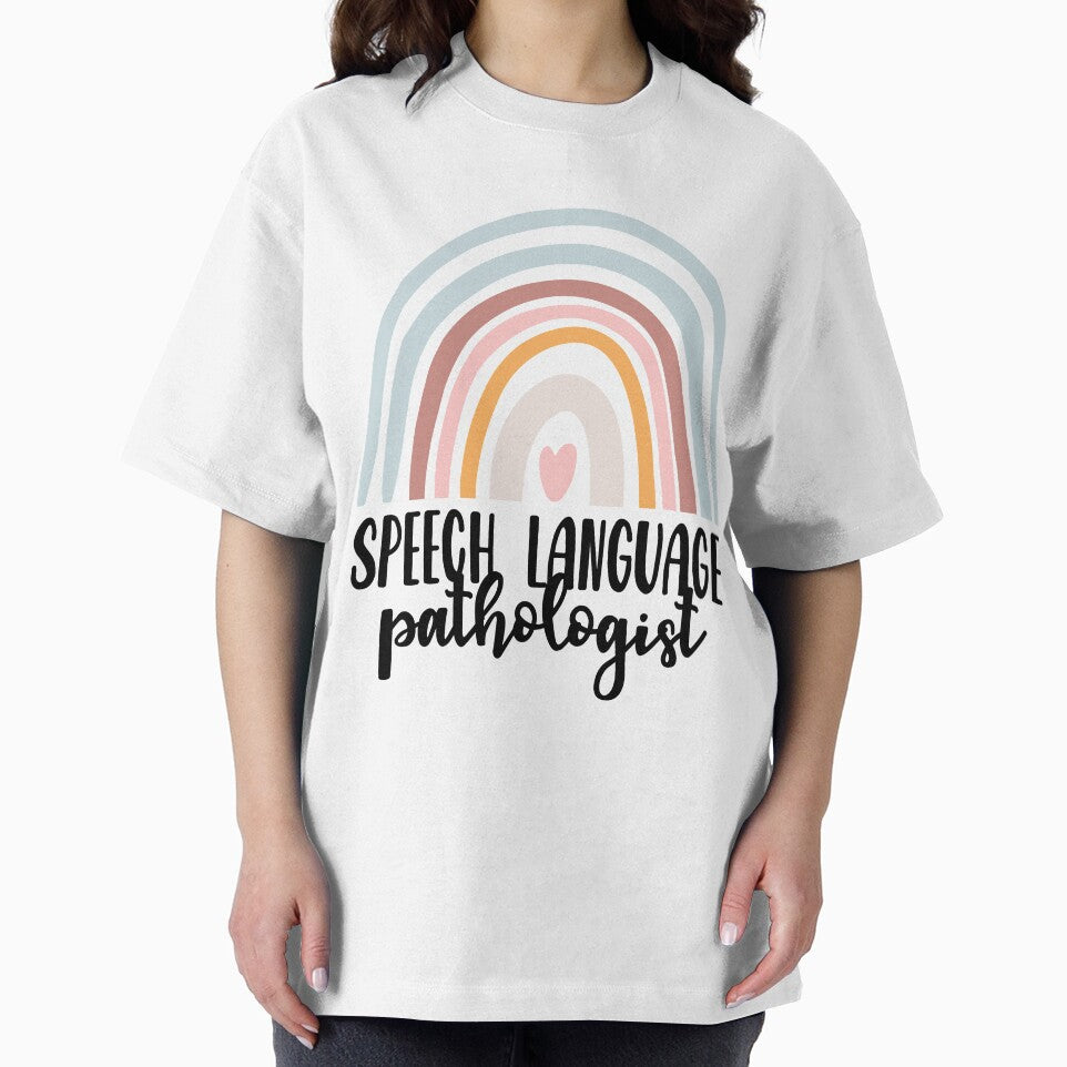 Speech Language Pathologist Speechie Boho Rainbow Retro by sweetheartistic