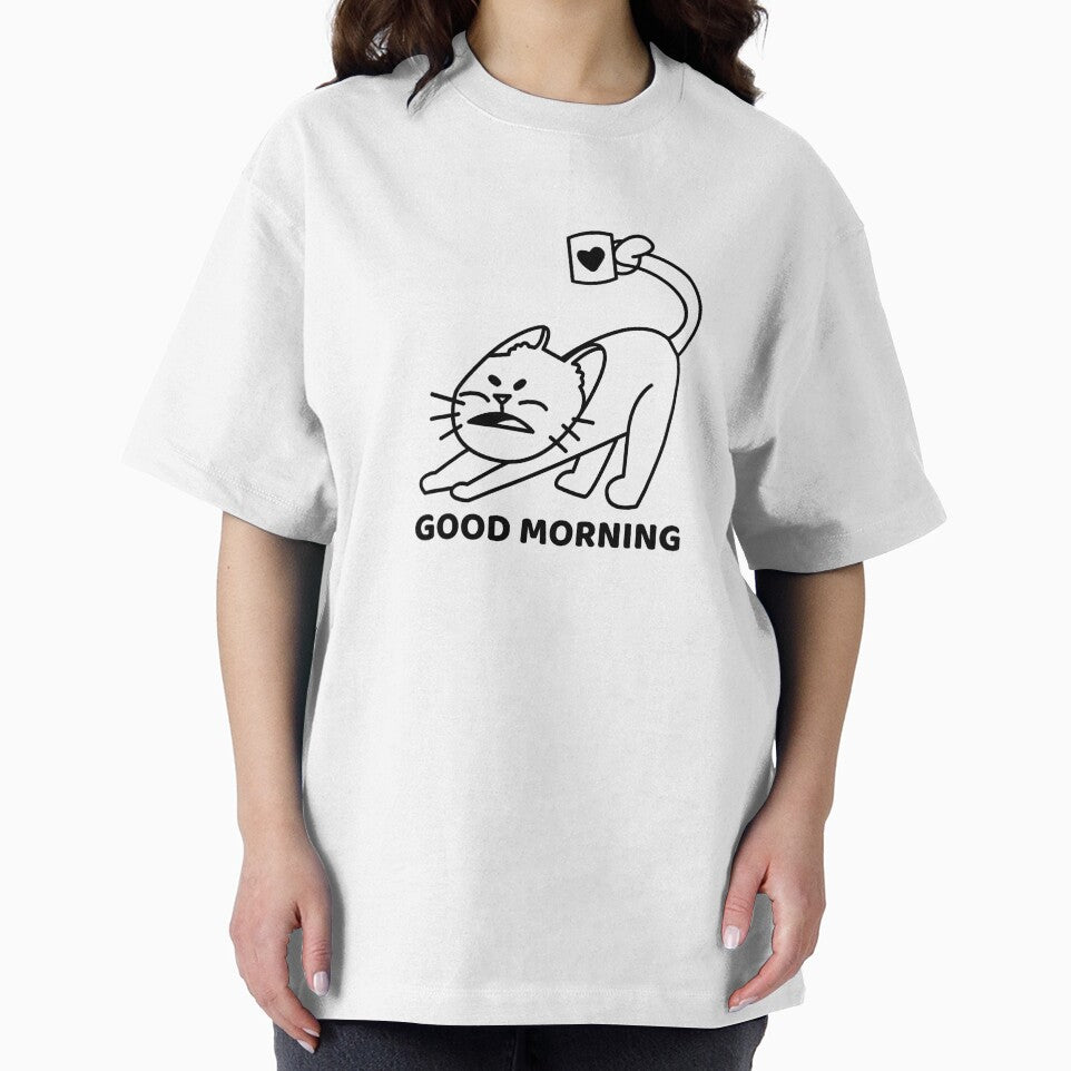 Good Morning Cat | Funny Coffee Lover Design by Creatory.studio