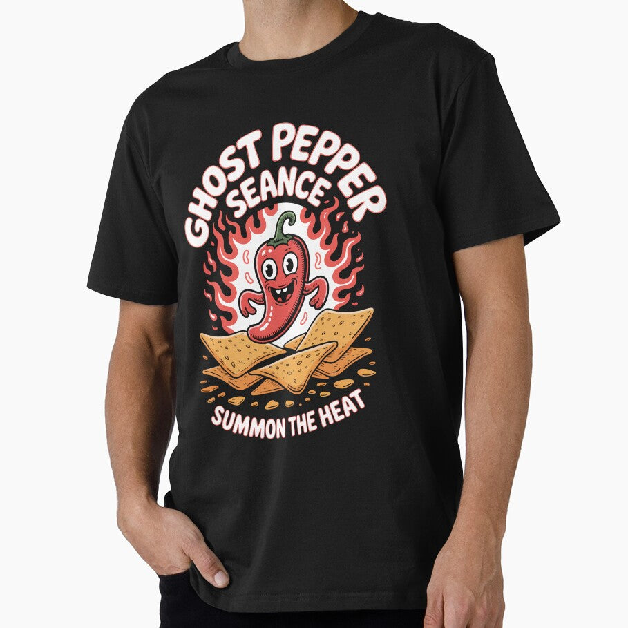 Ghost Pepper Seance - Summon The Heat Funny Chili Design by 89BLACK