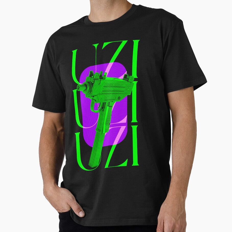 Toxic Green UZI Submachine Gun - Neon Streetwear Aesthetic by Geniuzjam