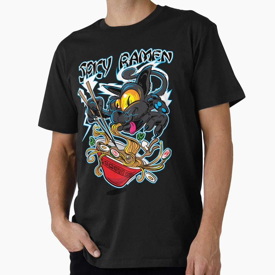 Spicy Ramen Cat by eShirtLabs
