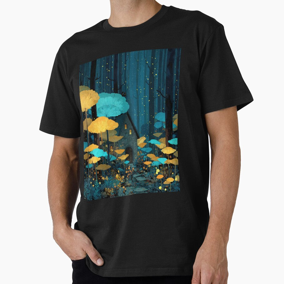 Glowing Mushroom Forest Fantasy Art Print — Fairycore Wall Decor for Whimsical Nature Lovers by GraceInNatureCo
