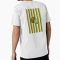 Kiwi Fruit Illustration with Green Brown Stripes Retro Summer Aesthetic by joleyjl