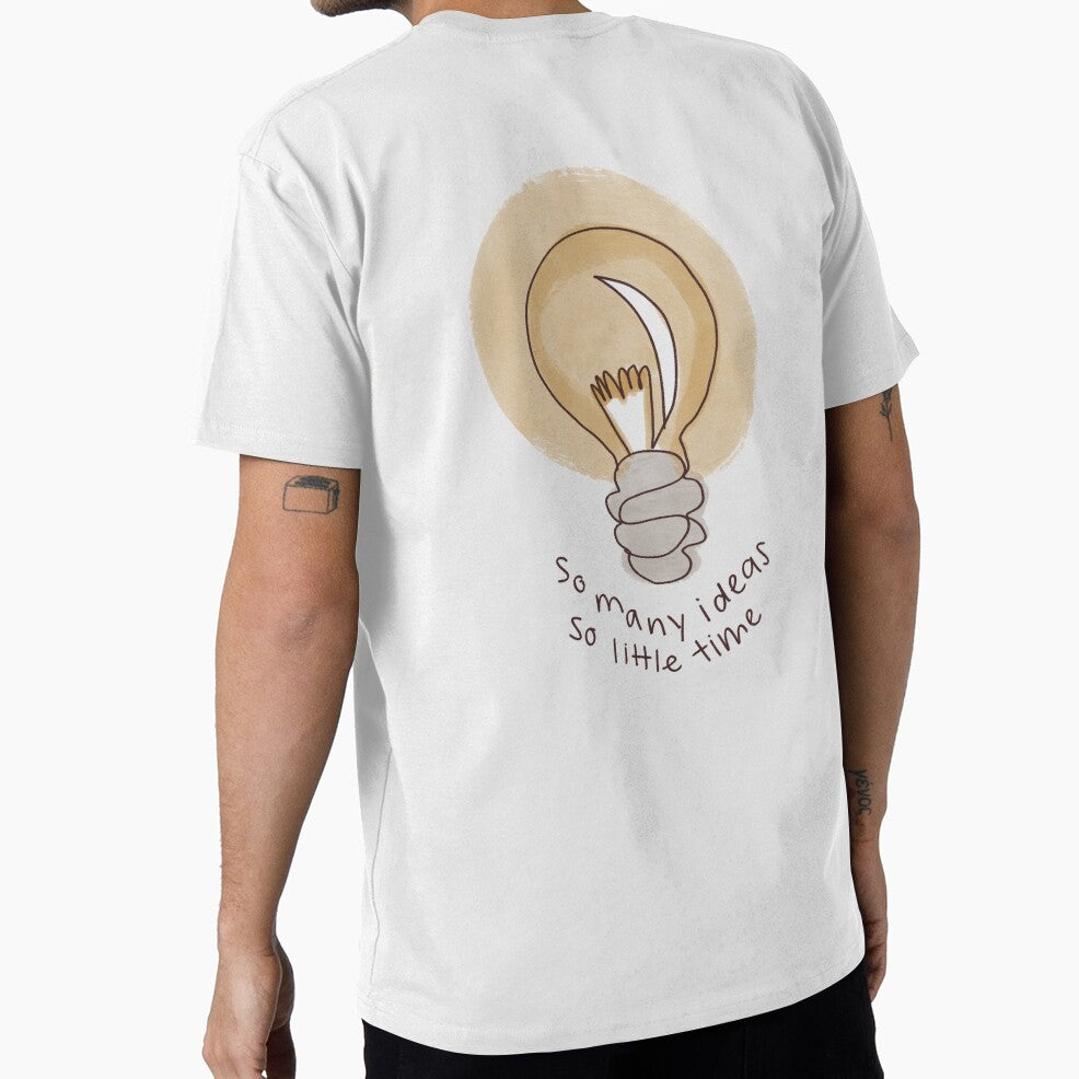 So Many Ideas So Little Time — Lightbulb Handdrawn Art Print by muffinbunny