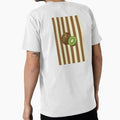 Kiwi illustration on brown stripes. by joleyjl