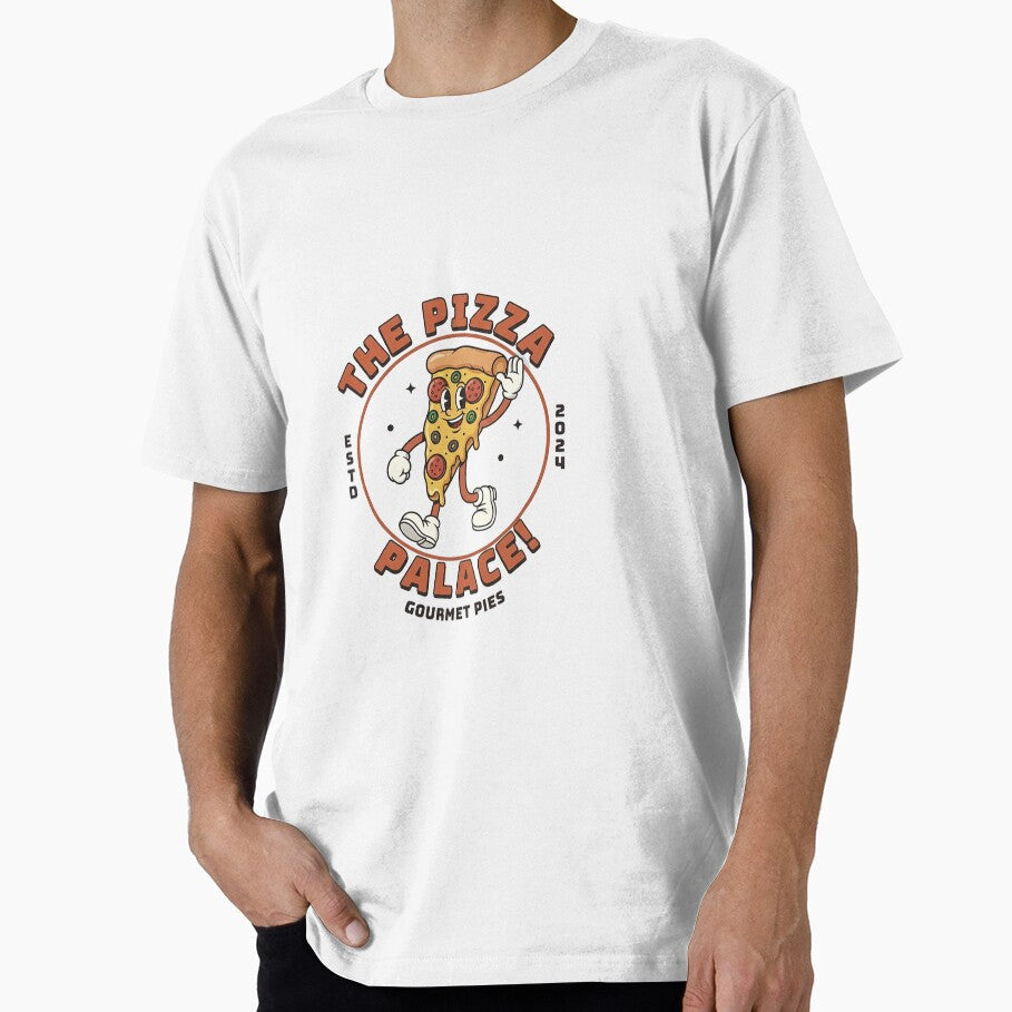 The Pizza Palace! Retro Cartoon Slice Mascot by HoopeStylee