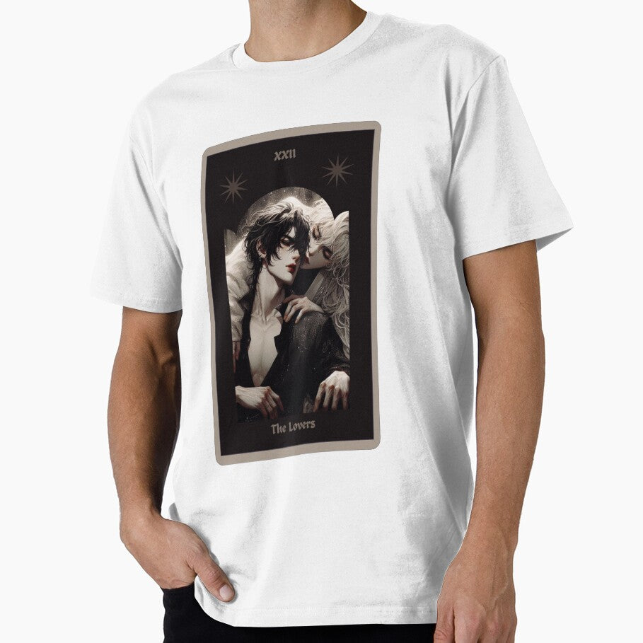 Gay Romance - Edwin & Sebastian - The Lovers Tarot Card by A Rather Decadent Exhibition