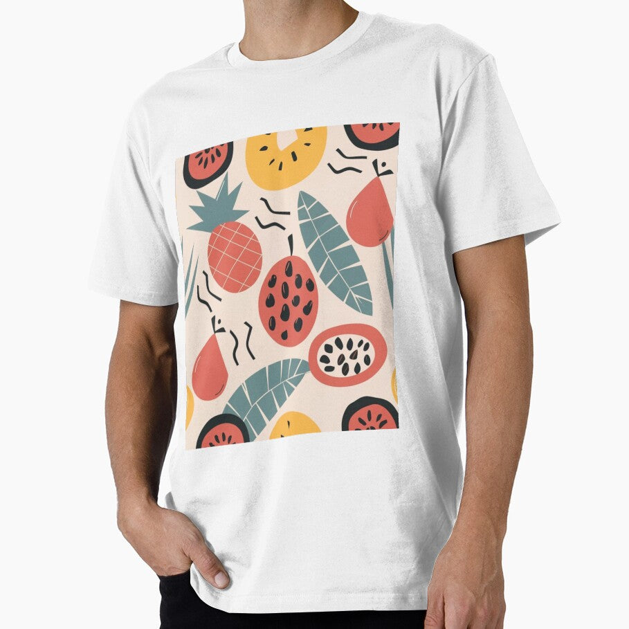 Memphis Style Fruit Salad 80's Retro Art by CraftedRealm