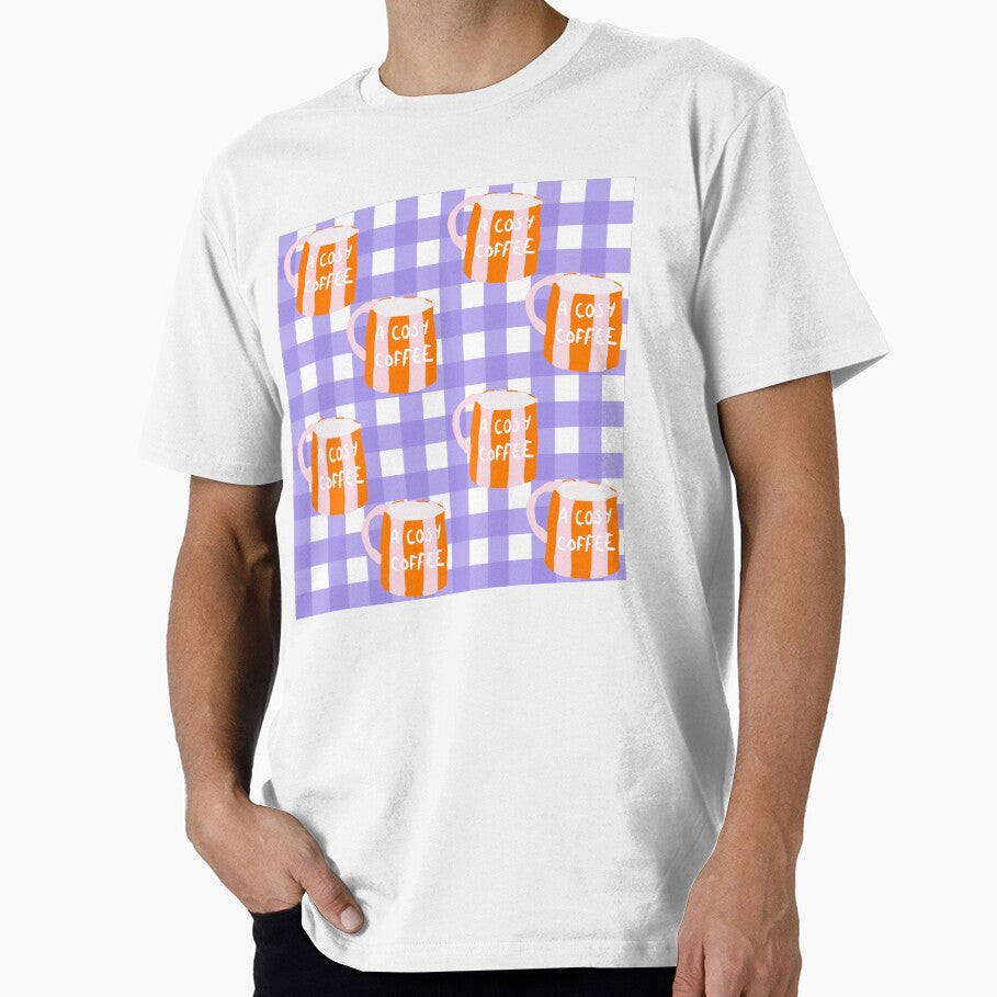 Coffee quote on gingham by SophieLogan