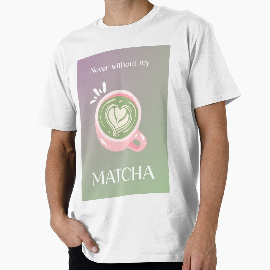 Never Without My Matcha — Aesthetic Matcha Latte Wall Art, Coquette Poster, Pastel Green Pink Bedroom Decor, Matcha Lover Gift by MoodsOfMine