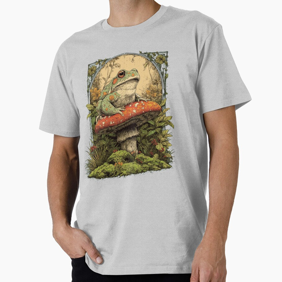 Retro Tarot Frog on a Mushroom by ObiWanKenobi03