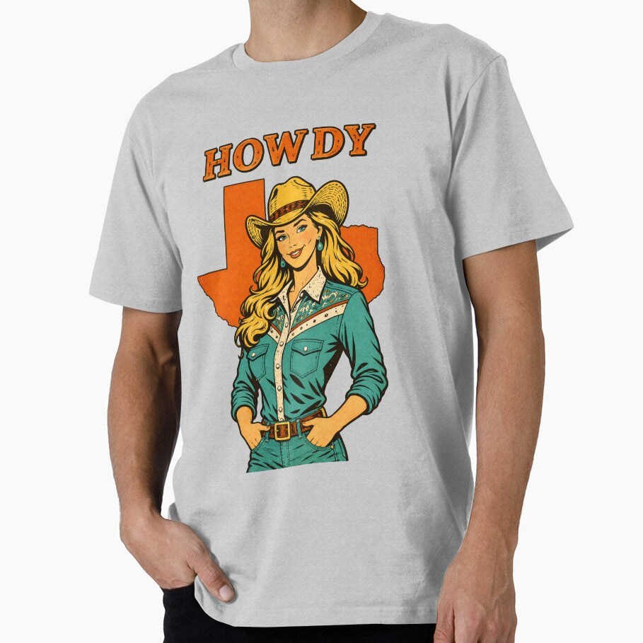 Howdy Texas Cowgirl Vintage Western Graphic by Crashed Outfitters