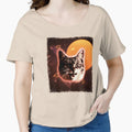 Crazy Cat Shirt Trippy Neon Rave 80s Disco Vintage Kitty Tee by cgocgy