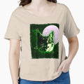 Crazy Cat Shirt Trippy 80s Rave Neon Disco Retro Kitten Tee by cgocgy