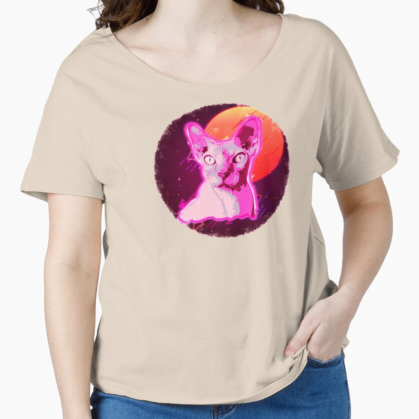 Sphynx Cat Shirt Rave Hairless Cat T Shirt Neon Kitten by cgocgy