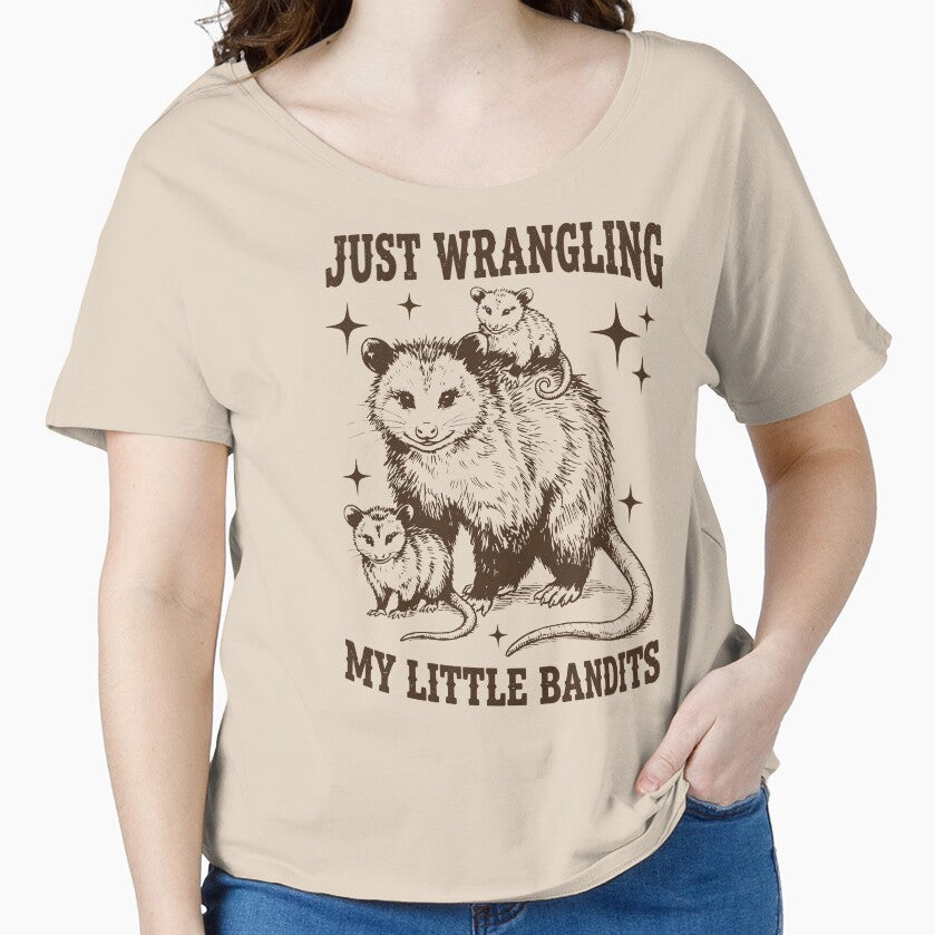 Wrangling My Little Bandits Possum Mom Retro by Y-Vibes