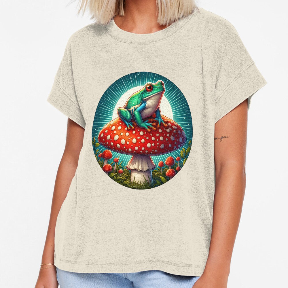 frog on the poisined mushroom by DuskTillDown