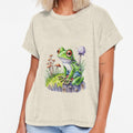 Frog on mushroom" cute  Frog pose by Obinne