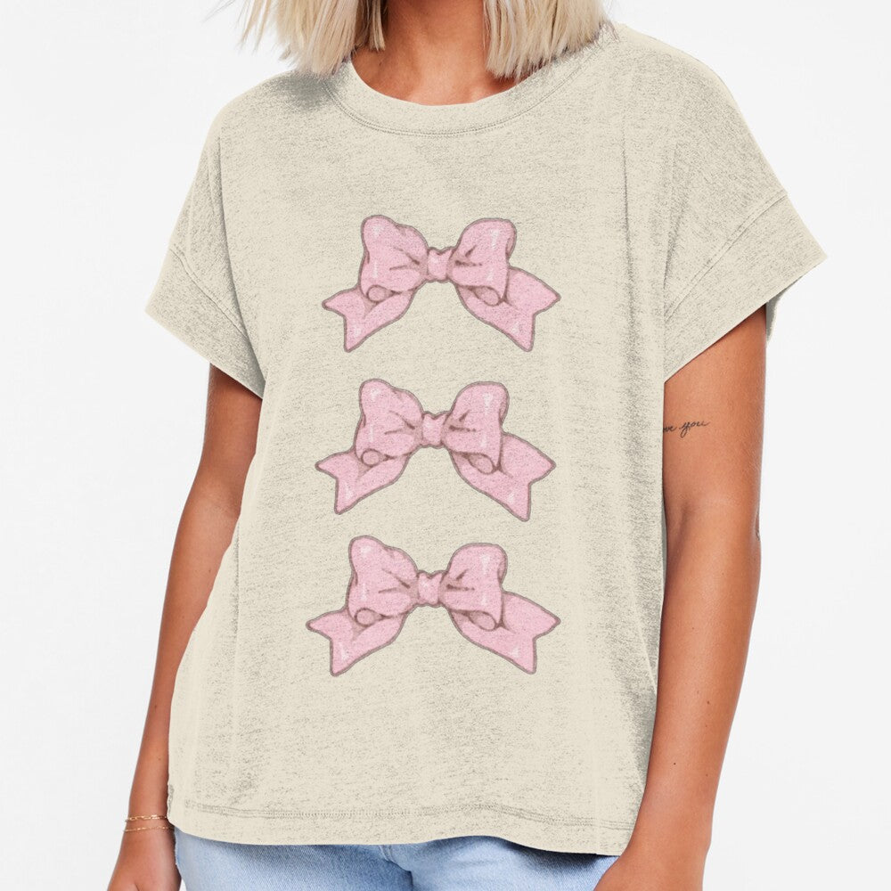 Coquette pink ribbon bow by Pixiedrop