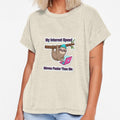 My Internet Speed Moves Faster Than Me Funny Sloth Remote Work Sticker by ZYNORAworld