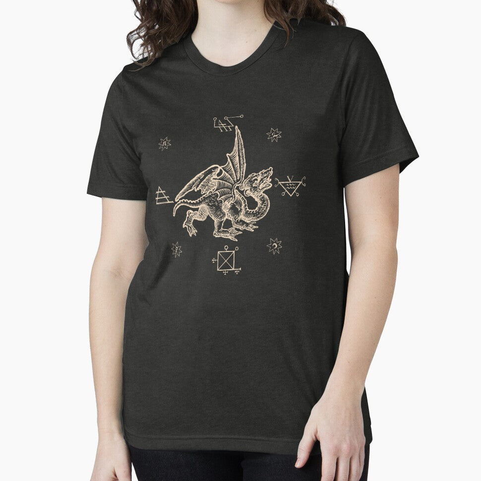 Alchemical Dragon - Mystical Occult Engraving by Arcane Orchid