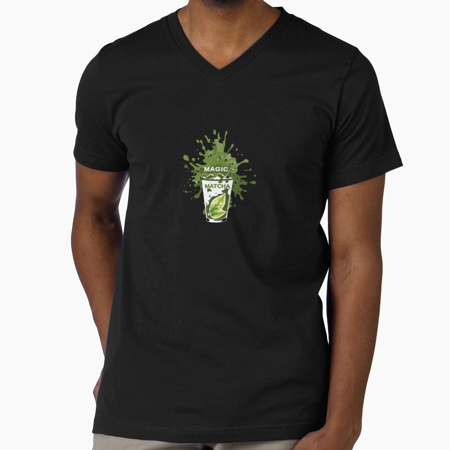 Magic Matcha Shirt | Iced Matcha Latte Splash Art | Minimalist Matcha Lover Gift | Green Tea Aesthetic by unique art and design