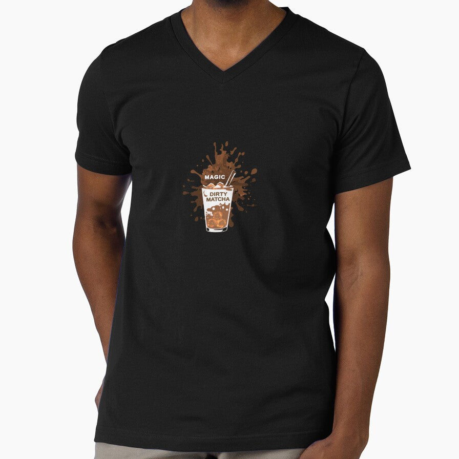 Magic Dirty Matcha Shirt | Dirty Matcha Latte Splash Art | Coffee and Matcha Lover Gift MAIN TAG by unique art and design