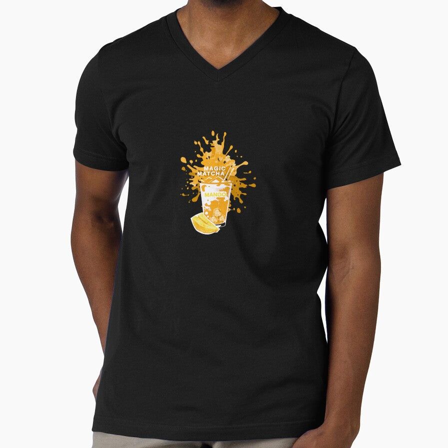 Magic Matcha Mango Shirt | Mango Iced Matcha Latte | Tropical Matcha Lover Gift | Minimalist splash art by unique art and design