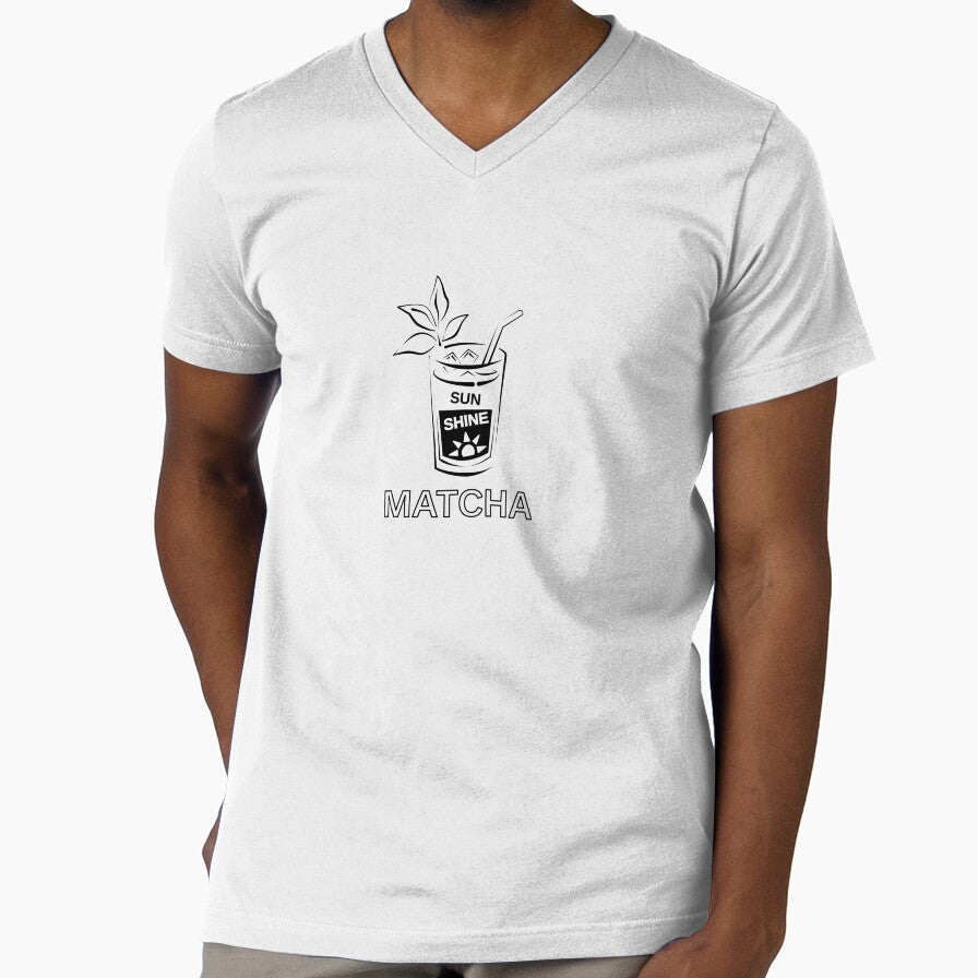 Matcha Sunshine Hoodie | Minimalist Iced Matcha Latte Aesthetic Design by unique art and design