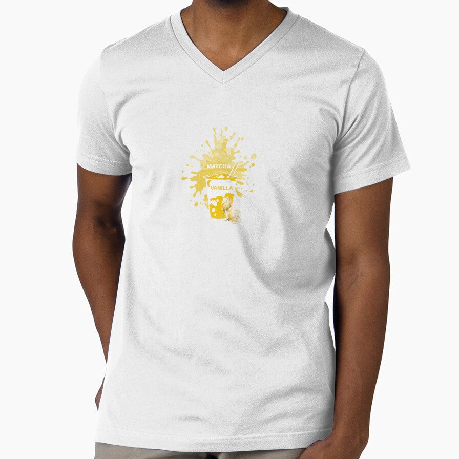 Vanilla Matcha Shirt | Vanilla Iced Matcha Latte | Minimalist Cafe Aesthetic Gift MAIN TAG by unique art and design