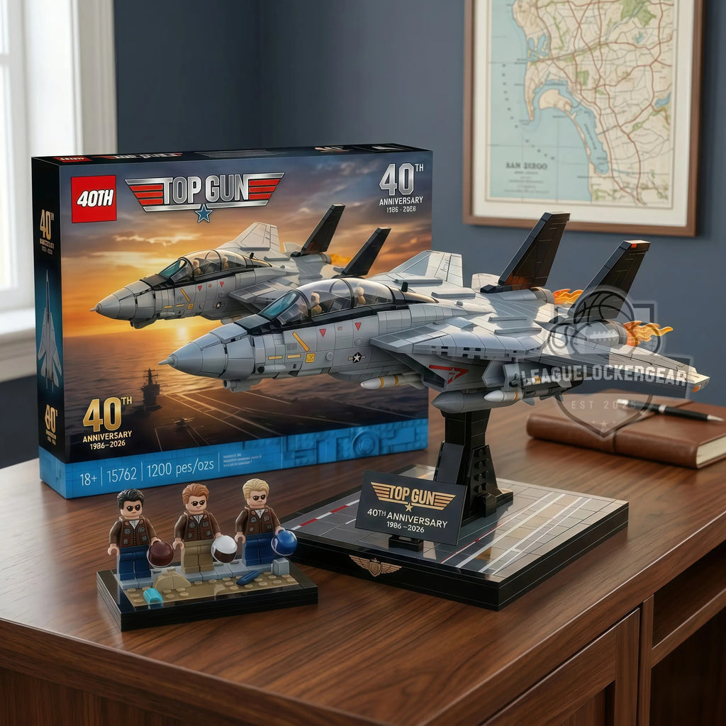 Gun 40th Anniversary 1986-2026 LEGO F-14 Tomcat Set – (Include Box)