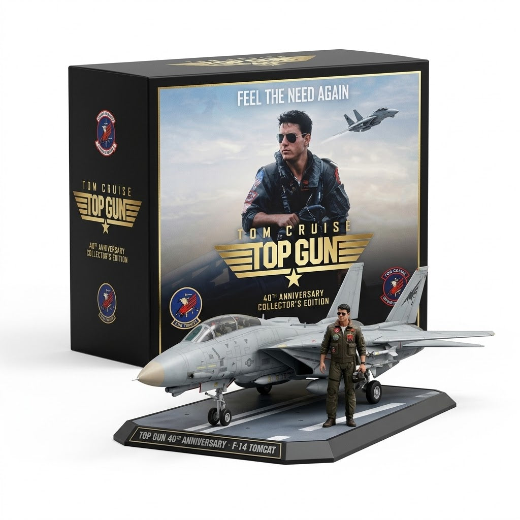 Gun Tom Cruise 40th Anniversary F-14 Tomcat Figure