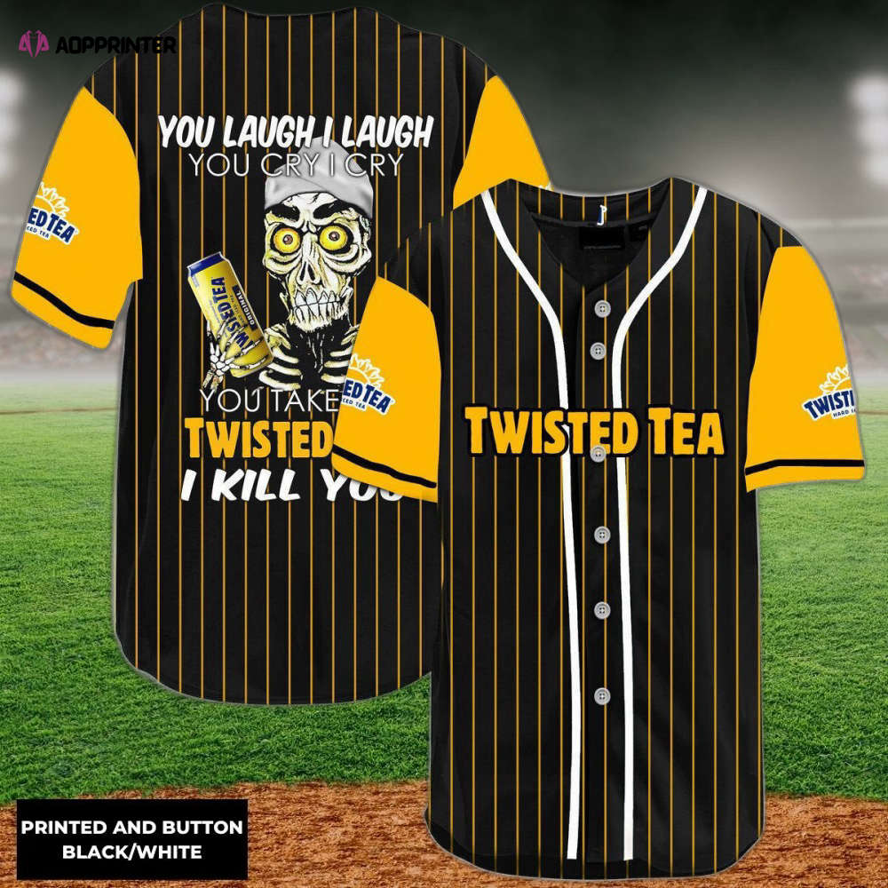 Twisted Tea Baseball Jersey: Laugh Cry Kill – Engaging Unique Design - Aopprinter