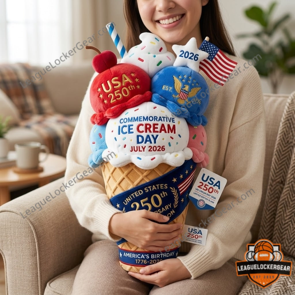 USA 250th Anniversary Commemorative Ice Cream Day 2026 Plush Toy
