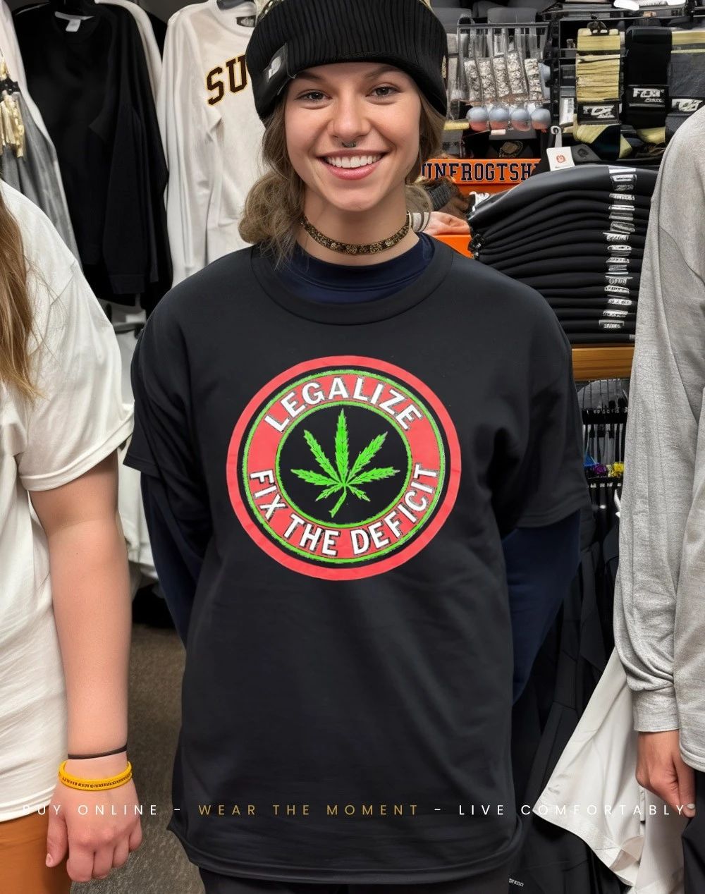 Weed leaf legalize fix the deficit shirt