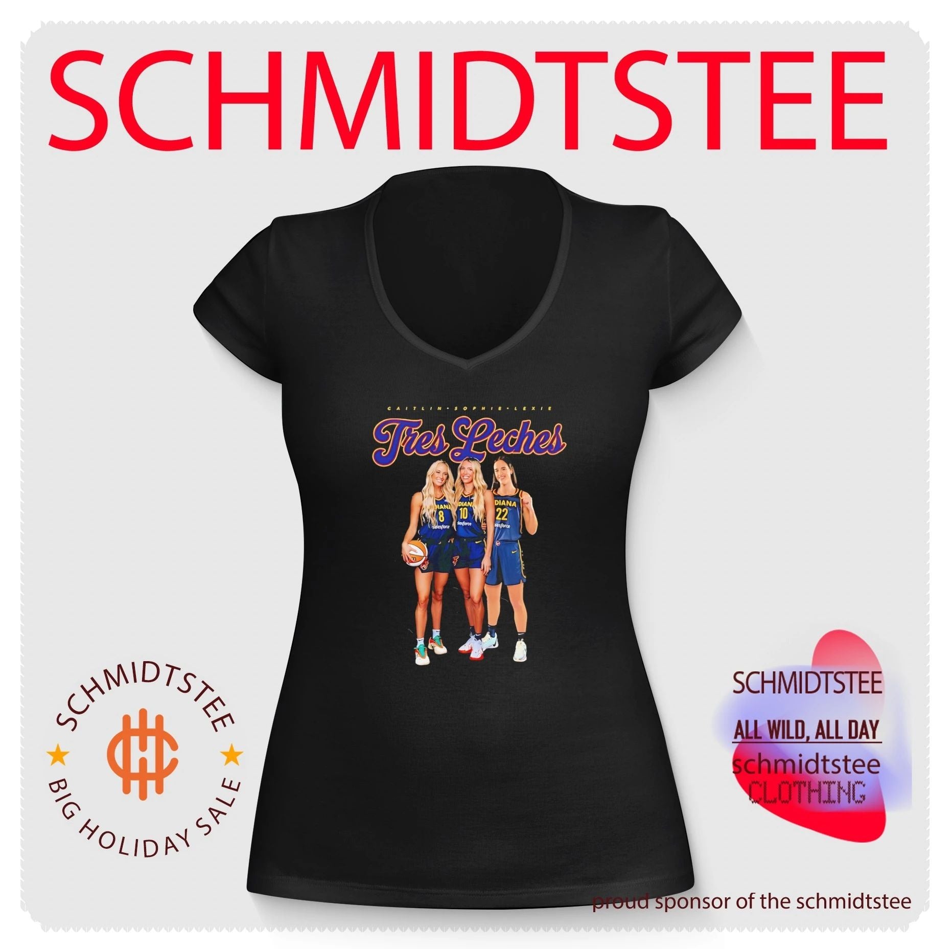 Indiana Fever Tres Leches Caitlin Sophie Lexie vintage shirt