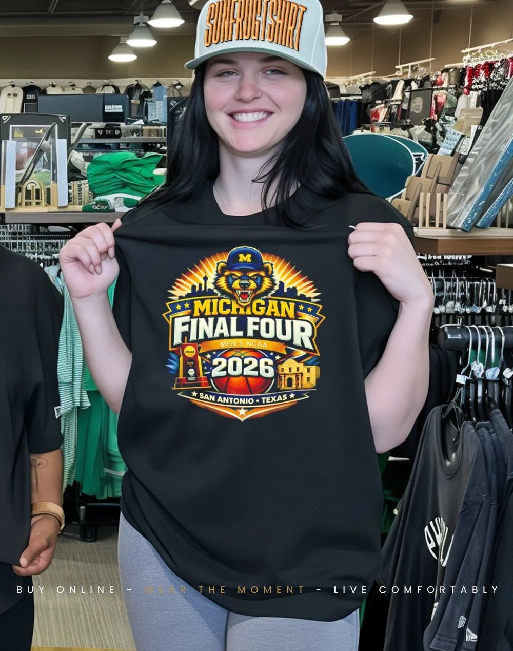 Michigan Wolverines Men’s Basketball Final Four 2026 San Antonio Texas graphic shirt
