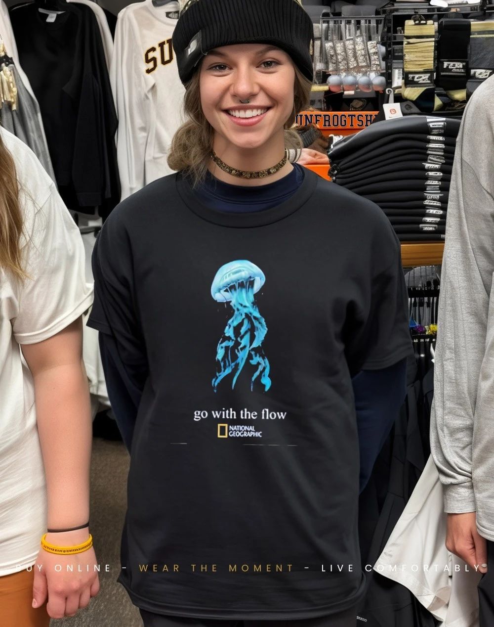 Go with the flow National Geographic jellyfish shirt