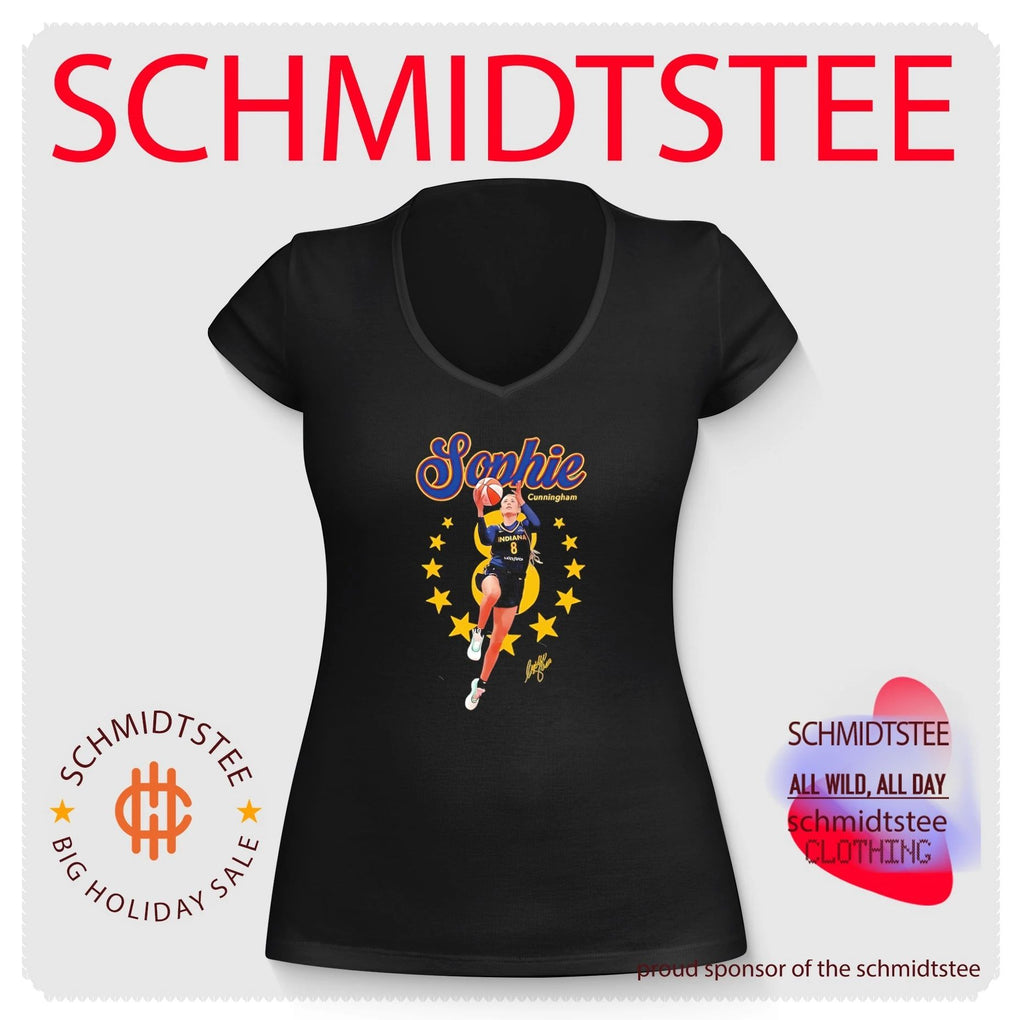 Indiana Fever Sophie Cunningham jumping pose shirt