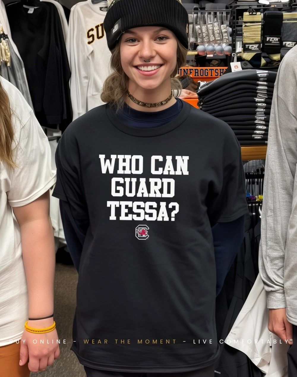 Tessa Johnson South Carolina Gamecocks Who can guard Tessa shirt