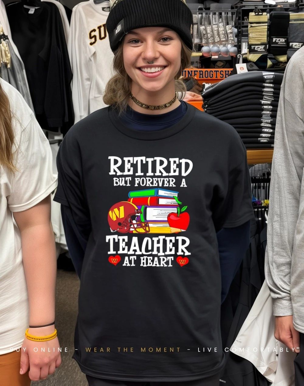 Washington Commanders Retired But Forever a Teacher At Heart shirt