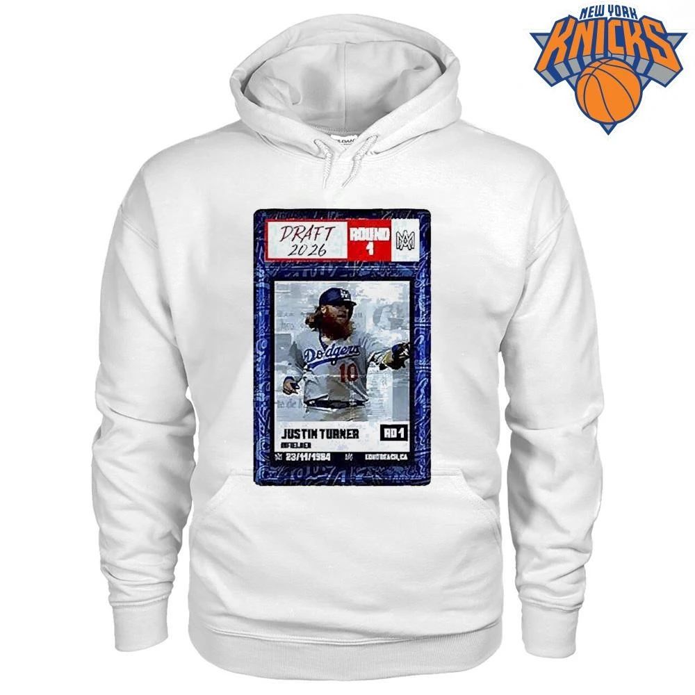 Justin Turner 2026 Draft Round 1 Los Angeles Dodgers Infielder T Shirt