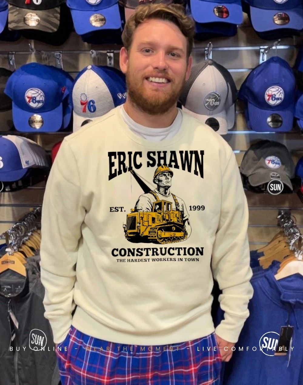 Eric Shawn 1999 Construction the hardest workers in town shirt